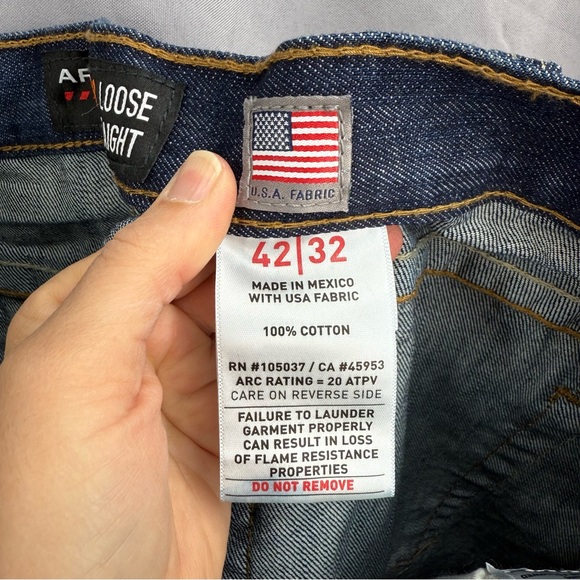 Ariat FR M3 Cat2 Loose Fit Straight Leg Jeans Size 42x32 NWT - Picture 8 of 10